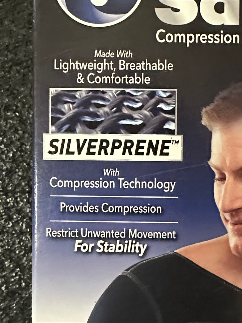 Compression Shoulder Support - Black - Picture 2 of 4